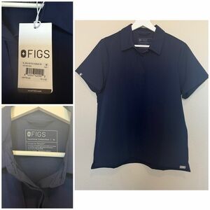 Figs Nala Deep Blue Polo Shirt